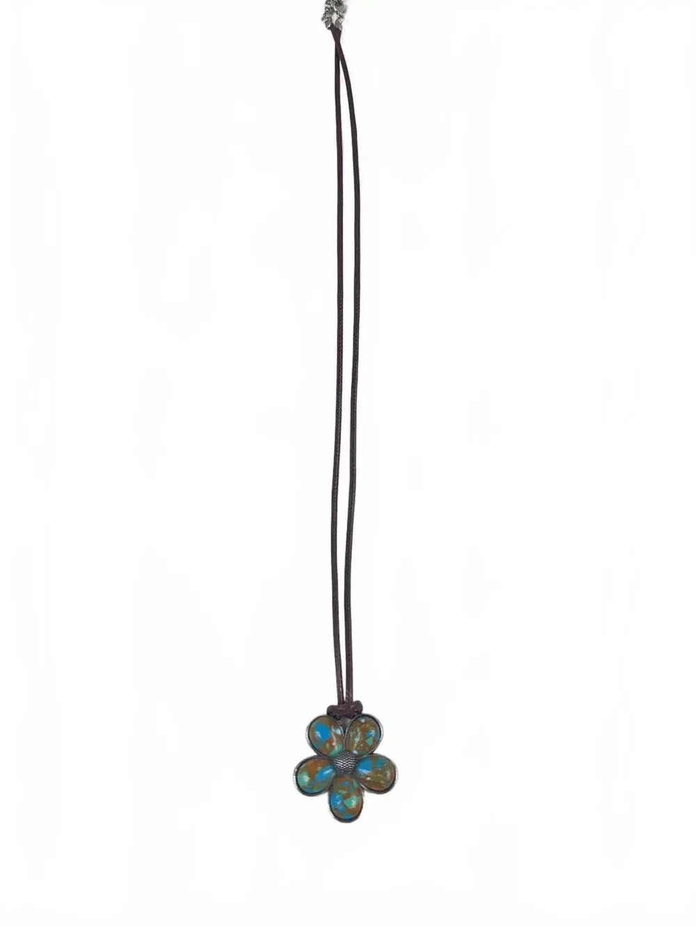 Fashion Jewelry Brown Corded Flower Pendant Women's Necklace